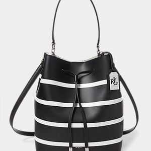 Lauren Ralph Lauren 
Black & White satchel/crossbody bag
Attached Coin Purse